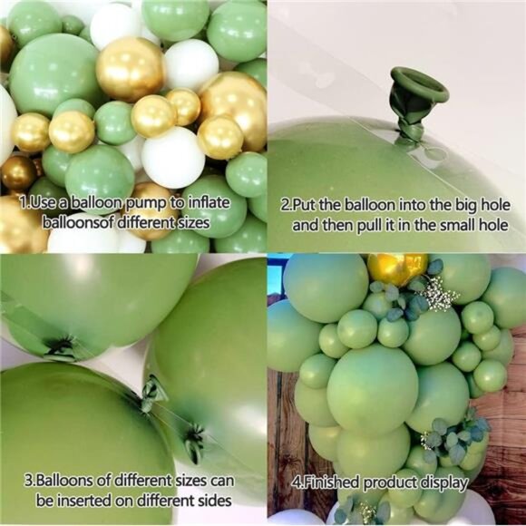 Sage Green Balloon Garland Kit Arch Shower Olive Matte Different Sizes Decor - Picture 6 of 8